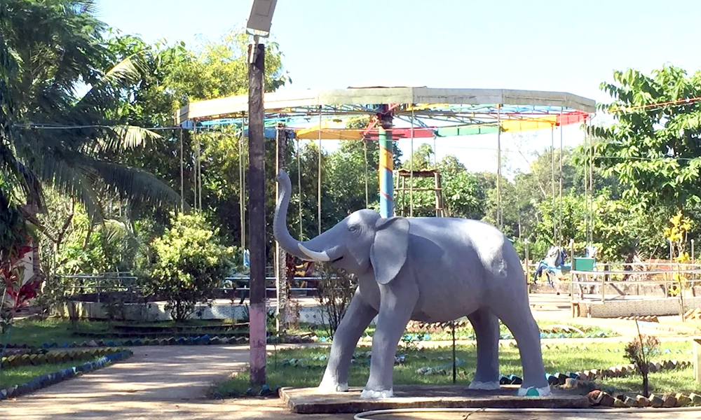 Child playing in the pool